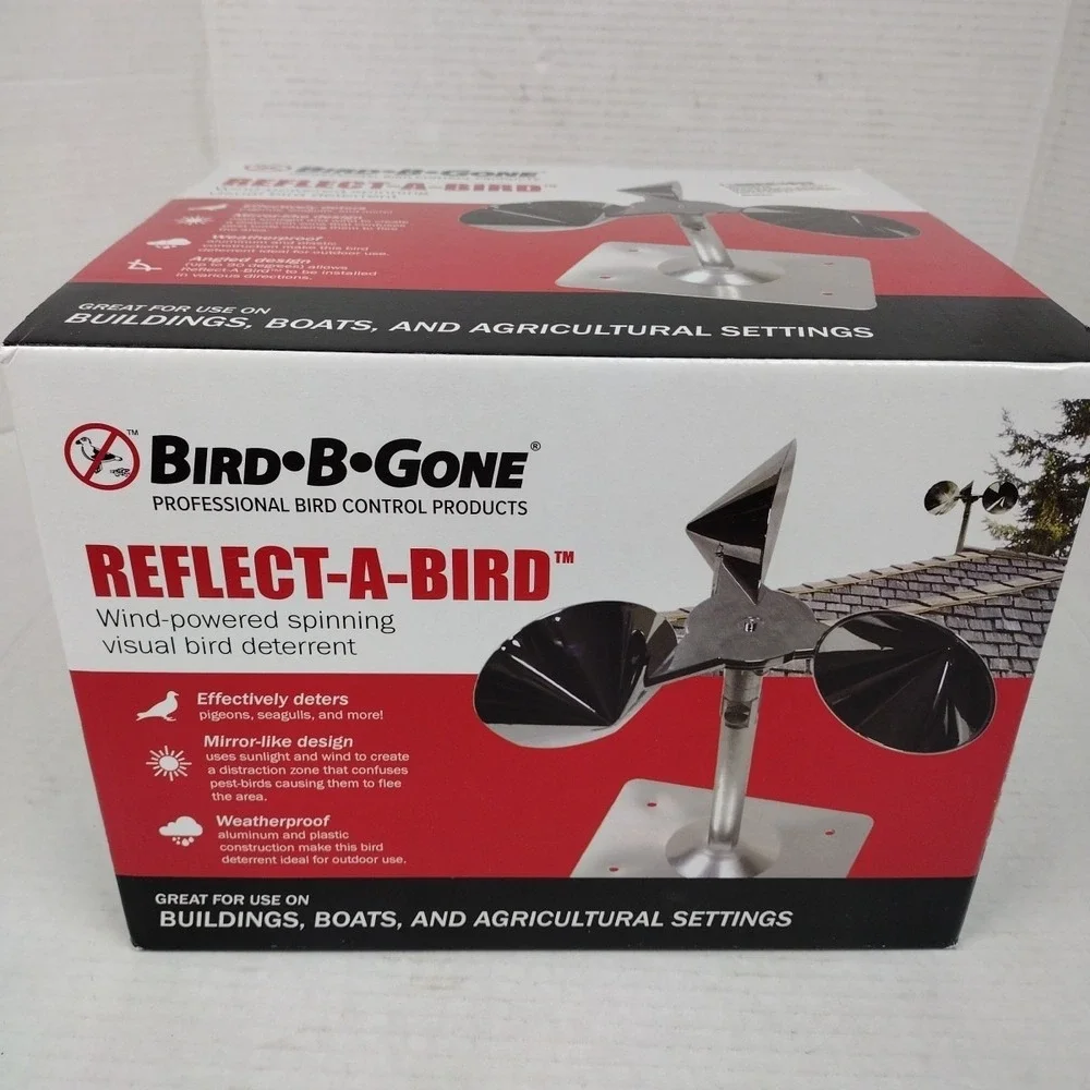 Weatherproof Reflect-A-Bird Spinner – Repels Pigeons, Sparrows, Woodpeckers
